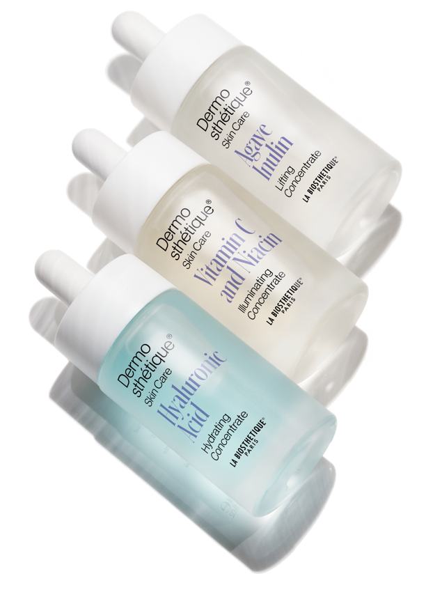 Drei Flaschen Pflegemittel